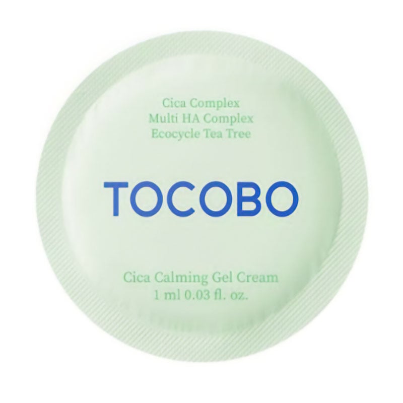 Зволожувальний гель-крем для обличчя Tocobo Cica Calming Gel Cream з центелою азіатською, 1 мл (пробник)
